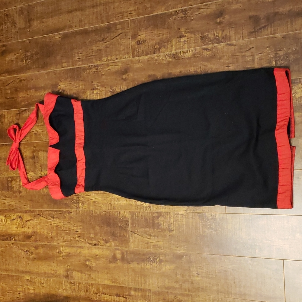 Collectif black and red wiggle dress